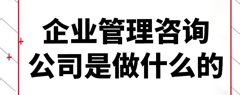 企业管理咨询公司是做什么的-知了好学